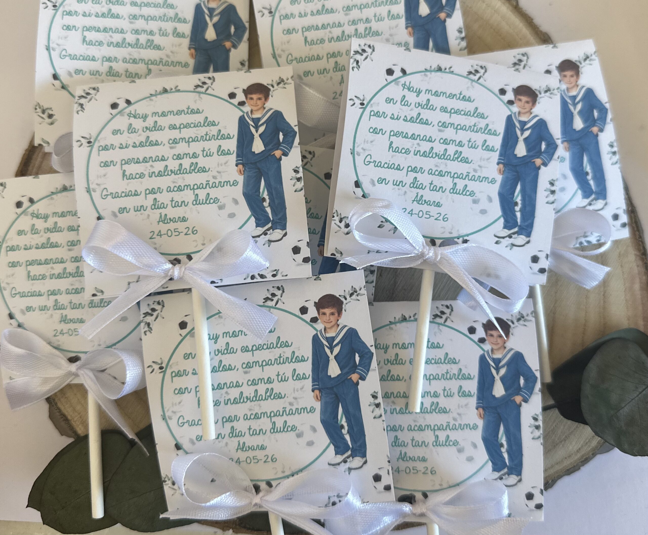 Piruletas de agradecimiento comunión - Imagen 2