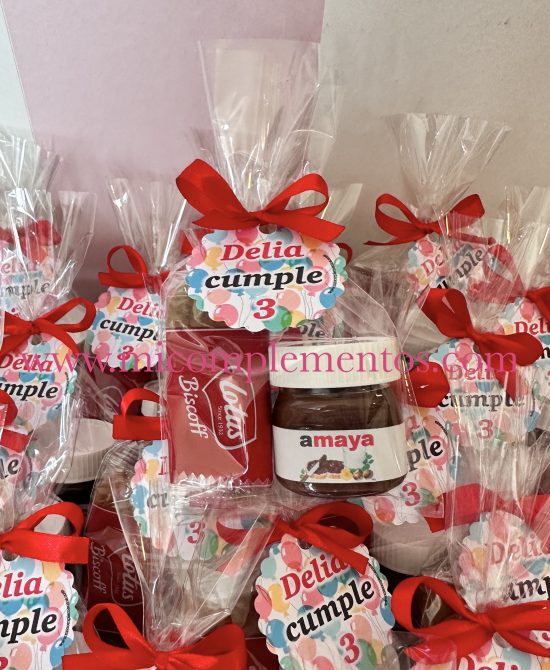 Mini nutella personalizada con galletas