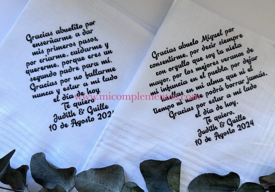 Pañuelo texto personalizado vinilo