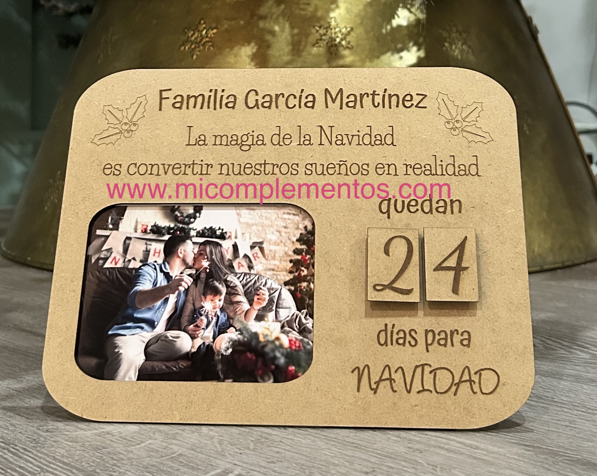 Contador navidad madera foto