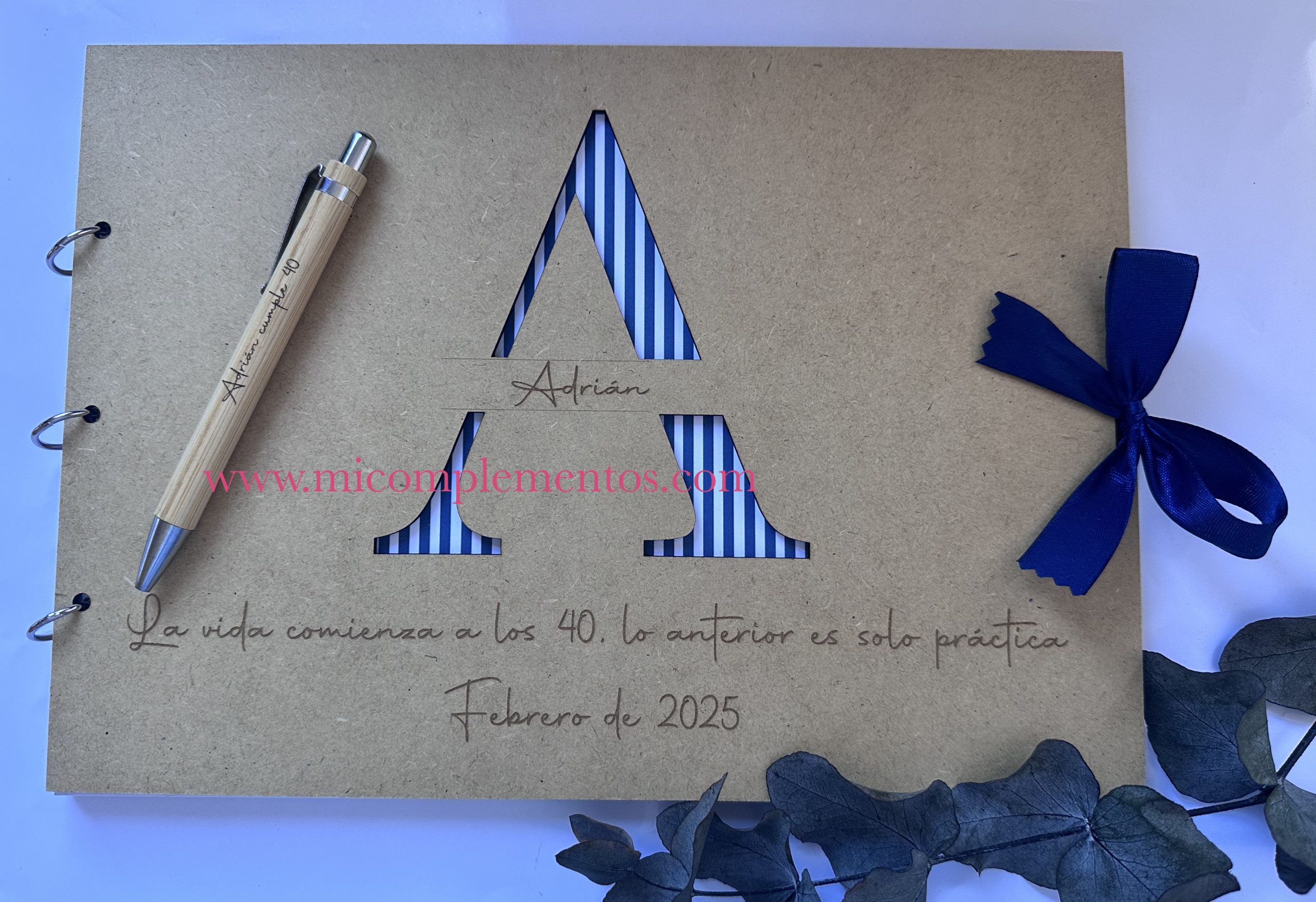 Álbum/Libro de firmas madera inicial