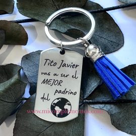 Llavero metal grabado