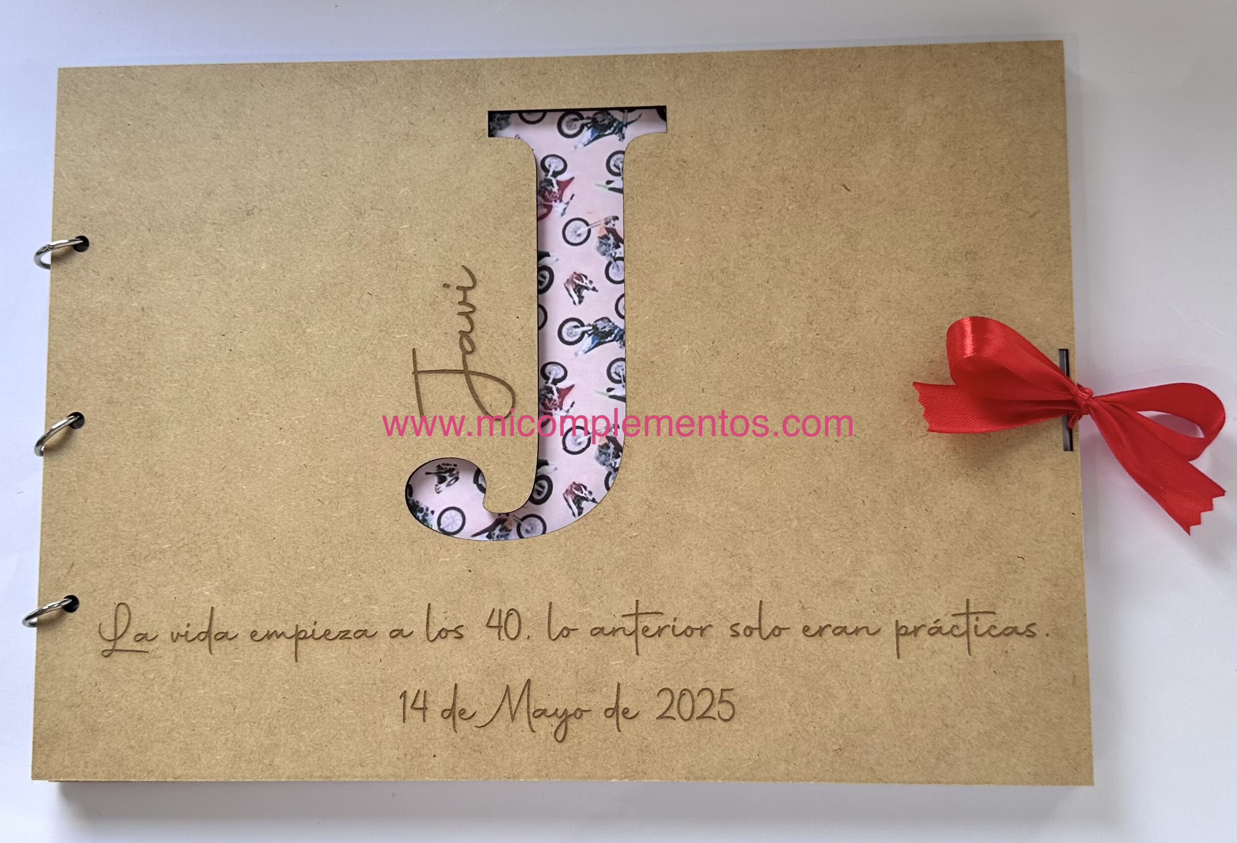 Álbum/Libro de firmas madera inicial - Imagen 2