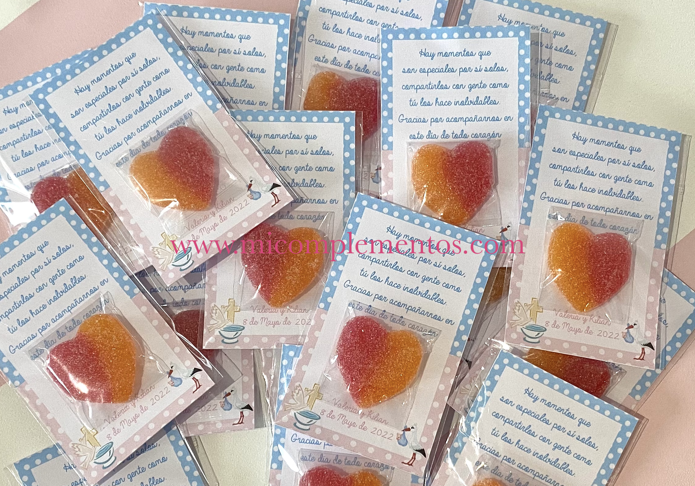 Tarjeta agradecimiento chuche bautizo