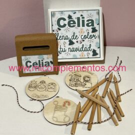 Kit adornos pintar navidad