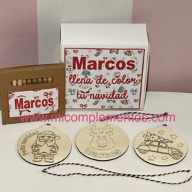 Kit adornos pintar Papá Noel