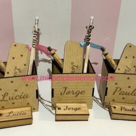 Set portalapices madera