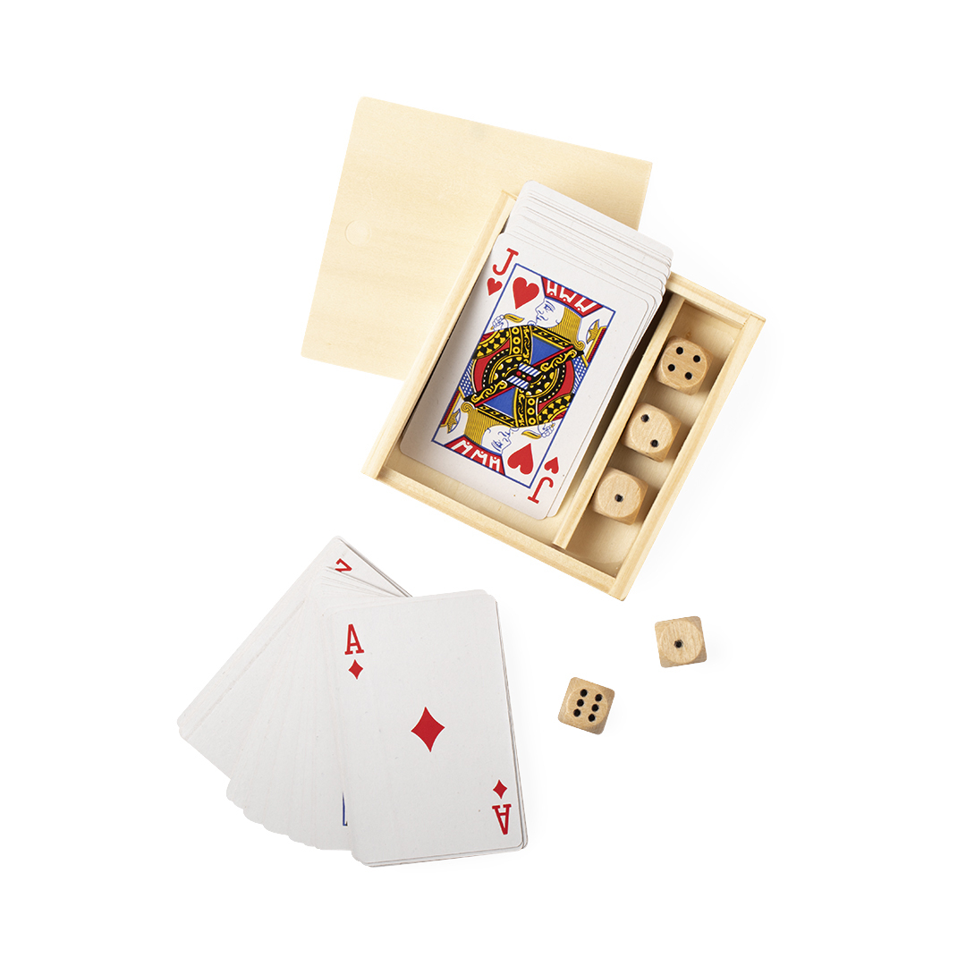Juego de dados y cartas grabado - Imagen 2