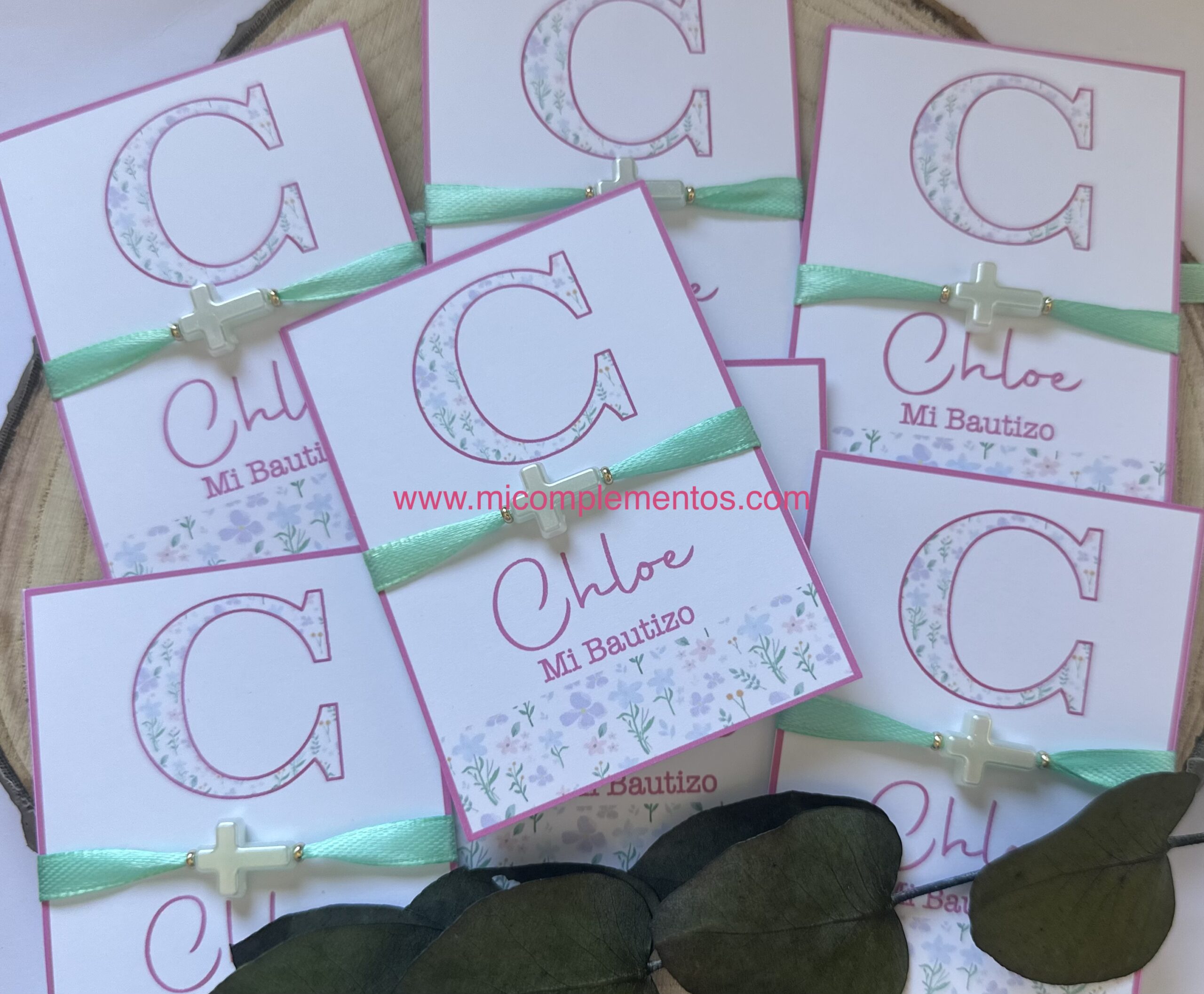 Pulsera cruz cinta raso - Imagen 2