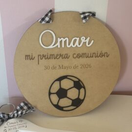 Placa silla comulgante futbol