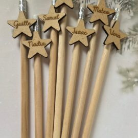 Lápiz de madera estrella nombre